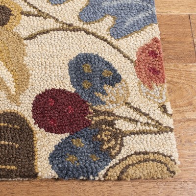 Jardin Beige and Multi Floral Wool Hand-Tufted Area Rug