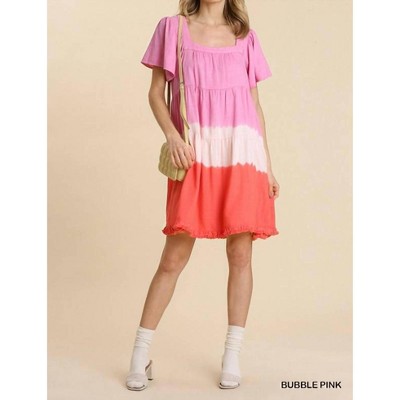 Women's Dip Dye Color Block Dress - umgee