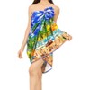 HAPPY BAY Women's Beach Wrap Bikini Swimwear Cover up Skirt Bathing suit Summer Wraps Sarong Swimsuits for Women One Size Blue, Tree - 4 of 4