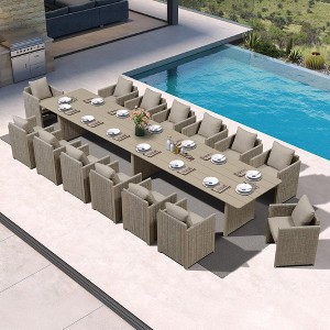 PURPLE LEAF Patio Dining Furniture Set Modern Outdoor Furniture Set Aluminum Dining Table and Chairs - 1 of 4