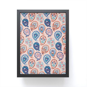 Pimlada Phuapradit Floral Paisley Half Drop Framed Mini Art Print 4" (H) x 3" (W) x 1" (D) - Society6 - 1 of 3