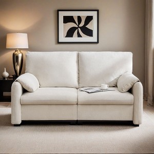 800LBS Down filled sofas, 60 inch minimalist sofa, with multiple colors in the living room - Leovsnove - 1 of 4