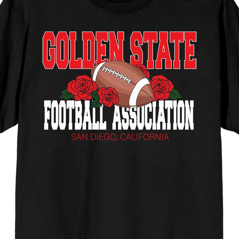 Vintage Sport Golden State Football Association Men's Black T-Shirt, 2 of 4
