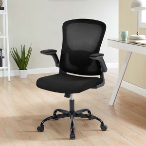 Ergonomic Office Chair, Swivel Rolling Computer Desk Chair, Rolling Mesh Chair, Flip-Up Armrest, for Home Office, Study, Bedroom - 1 of 4