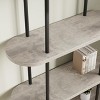 71" Arched Bookshelf 5 Tier Bookcase Open Bookshelf with Metal Frame Plant Stand Freestanding Display Rack - 3 of 4