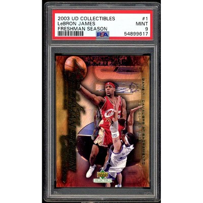 Lebron James Rookie Card 2003 UD Collectibles Freshman Season #1 PSA 9