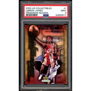 Lebron James Rookie Card 2003 UD Collectibles Freshman Season #1 PSA 9 - 1 of 2