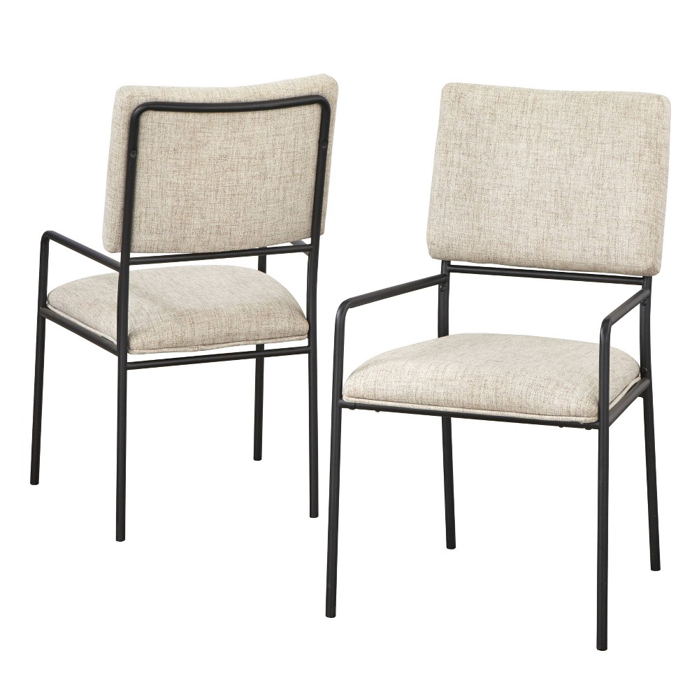 Photos - Chair Set of 2 Indra Dining  Cream - Lifestorey