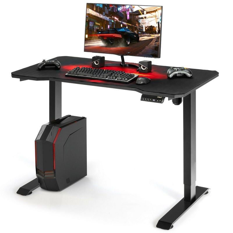 Costway Electric Standing Gaming Desk Sit to Stand Height Adjustable Splice Board, 1 of 11