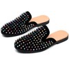 Santimon Mens Rivet Mules Backless Slip On Slippers Fashion Outdoor Shoes Black - 4 of 4