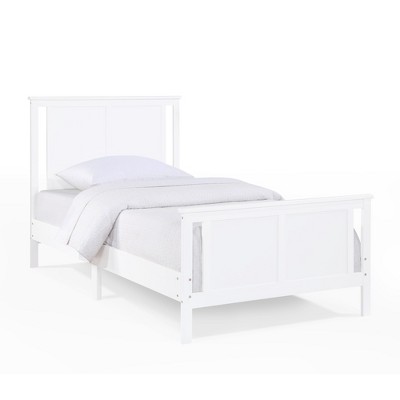 Infurnic Beds, Platform Bed with 6 Heavy Duty Legs Support and Headboard, No Box Spring Needed for Bedroom, White, 80"*50"*40"