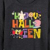Women's - SpongeBob SquarePants - Happy Halloween Lightweight French Terry Wide Neck Long Sleeve Shirt - 2 of 4