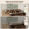 Bestier 59"Wood Executive Desk with Drawers, Computer Desk with Keyboard Tray,Home Office Desk with Charging Station&Monitor Stand&File Cabinet - 4 of 4