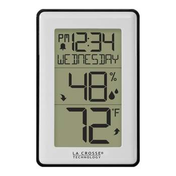 La Crosse Technology Analog Thermometer with Hygrometer Plastic White 10.13  in. - Ace Hardware