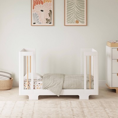 Yuzu White and Natural 8-in-1 Convertible Crib with All-Stages Conversion Kits