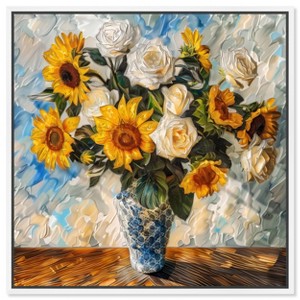 Art Remedy Bright and Elegant Flower Vase Chic Farmhouse Wall Art Framed - 1 of 4