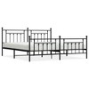 vidaXL Metal Bed Frame with Headboard and Footboard Black 76 in.x79.9 in. King - 2 of 4