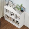 5-Cubby Kids Toy Storage Organizer - White Wooden Bookshelf for Playroom, Nursery & Kids Bedroom - 4 of 4