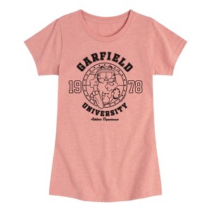 Girls' - Garfield - Ath Dept Running Fitted Short Sleeve Graphic T-Shirt - 1 of 4