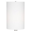 360 Lighting Modern Table Lamps 24.5" High Set of 2 Brushed Steel Droplet White Cylinder Shade for Living Room Family Bedroom Bedside Office - 2 of 4