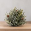 Icy Pine Half Orb with Pinecones (Set of 2) - 2 of 3