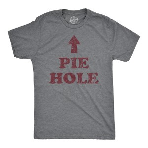 Mens Pie Hole T Shirt Funny Thanksgiving Pies Dessert Lovers Tee For Guys - Crazy Dog Men's T Shirt - 1 of 4