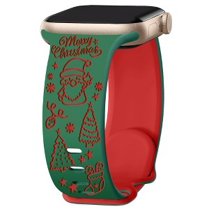HTUTWOO Christmas Apple Watch Band, Soft Silicone Sport Strap 38/40/41/42/44/45/49mm for iWatch Series 10 9 8 7 6 5 4 3 2 SE Ultra - 1 of 4