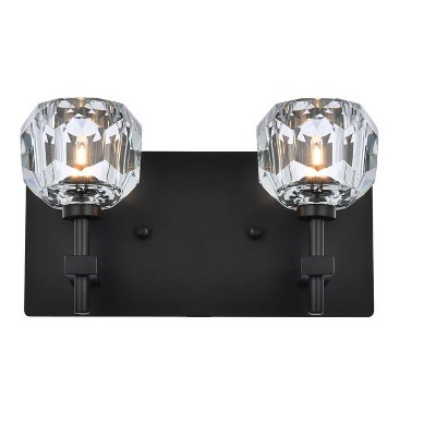 Elegant Lighting Graham 2 Light Wall Sconce in Black