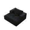 NicBex Couches for Living Room 55" Chenille Sponge Sofa Lounge Chair Fluffy Modern Sleeper Chair with 2 Throw Pillows, No Assembly Required, Grey - 2 of 4