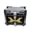 Motorcycle Top Case 45 L, Universal Aluminum Motorcycle Tail Box with Anti-Theft Lock System & Handle, Storage Carrier Case with Bracket - 4 of 4