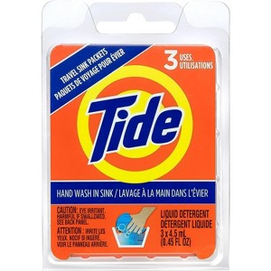 Tide - Travel Sink Packets, Hand Wash In Sink, 3 Ct - 1 of 3