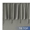 Awesome Home  Recycled Cotton Blend Ruffle Tie Top Curtains Pair - 3 of 4