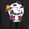 Boys' - Peanuts - Snoopy Woodstock Vampire Graphic Long Sleeve Fleece Sweatshirt - 2 of 4