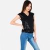 Anna-Kaci Women's Sequin V-Neck Top with Cap Sleeves and Relaxed Fit - 3 of 4