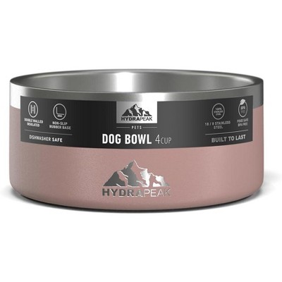 Hydrapeak 4-Cup Rosewood Stainless Steel Non-Slip Dog Bowl