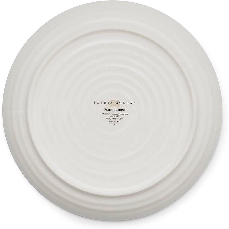 Portmeirion Sophie Conran Coupe Plates, Set of 4, Porcelain Dishes, Dinnerware Plates, Dishwasher Safe, 3 of 7