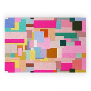 Daily Regina Designs Color Block Print Mid Century 36" x 24" Welcome Mat - Society6 - 1 of 3
