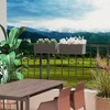 Outsunny Railing Planter Box (2 Pack, 20 Inch), Hanging Flower Pots with Hooks, Drainage Holes for Fence, Balcony, Garden, Patio, Rattan Look - 2 of 4