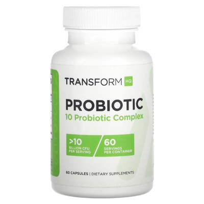 TransformHQ Probiotic, >10 Billion CFU, 60 Capsules