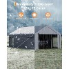 13x20 Ft Heavy-Duty Carport with 220g PE Tarp, Featuring 2 Roll-Up Doors, 4 Ventilation Windows, and 8 Sandbags, Ideal Shelter for Boats and Tractors - 4 of 4