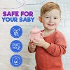 LunaLulinlk 2 pack Silicone Sippy Cups with Straws for Babies and Toddlers (Cream/Rose Quartz) - 3 of 4