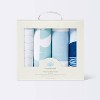 Flannel Baby Blanket Whales - White/Blue - 4pk - Cloud Island™ - 3 of 3