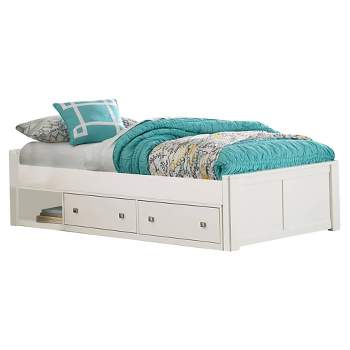 Twin Pulse Wood Platform Kids' Bed with Storage White - Hillsdale Furniture