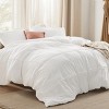 Bedsure | Solid Minimalist Embroidery Duvet Cover Set Cozy and Stylish Bedding Set - 2 of 4