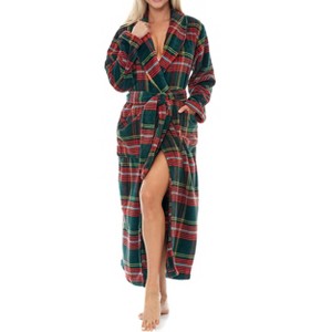 ADR Women's Long Robe, Fleece Plush Robe Woman, Cozy Regular & Plus Size Women's Bath Robe - 1 of 3