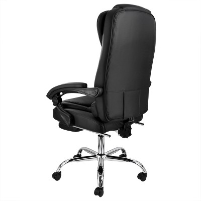 High Back Adjustable Faux Leather Office Chair with Adjustable Footrest