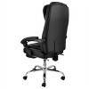 Elama High Back Adjustable Faux Leather Office Chair in Black with Adjustable Footrest - 3 of 4
