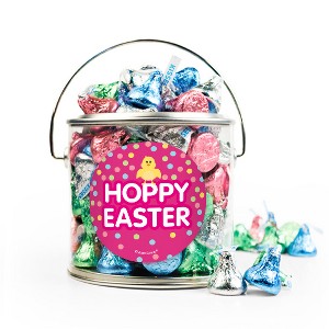 Easter Candy Gift Hershey's Kisses Paint Can Pink Hoppy Easter -  By Just Candy - 1 of 2