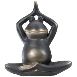Northlight 12" Yoga Frog In Prayer Position Outdoor Garden Statue - 1 of 4