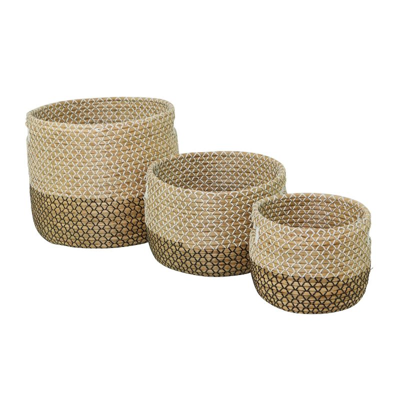 Set of 3 Seagrass Storage Baskets Khaki - Olivia &#38; May, 5 of 6